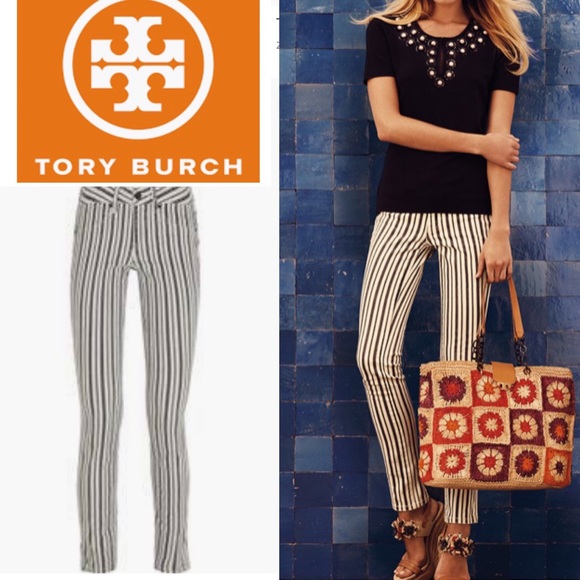 Tory Burch Denim - BNWOT TORY BURCH Striped Jeans Marlin Legging 26